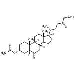 结构式 CAS# 2616-79-7, 甲基(3alpha,5alpha)-3-乙酰氧基-6-氧代胆烷-24-酸酯