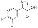 结构式 CAS# 261762-99-6, 3-氯-4-氟-DL-苯基甘氨酸