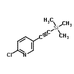 structure of CAS# 263012-81-3, 2-Chloro-5-[(Trimethylsilyl)Ethynyl]Pyridine;2-chloro-5-((trimethylsilyl)ethynyl)pyridine;2-Chloro-5-trimethylsilanylethynyl-pyridine;MFCD04039858