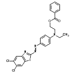 CAS#: 26460-20-8， 2-[4-[(5,6-Dichloro-1,3-Benzothiazol-2-Yl)Azo]-N-Ethyl-Anilino]Ethyl Benzoate