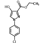 结构式 CAS# 26502-56-7, 乙基1-(4-氯苯基)-4-羟基-1H-吡唑-3-羧酸酯