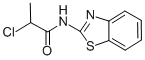 structure of CAS# 26608-39-9, N-1,3-Benzothiazol-2-Yl-2-Chloropropanamide;(2S)-N-(1,3-Benzothiazol-2-Yl)-2-Chloro-Propanamide;(2S)-N-(1,3-Benzothiazol-2-Yl)-2-Chloro-Propionamide;Zinc02638059