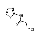 结构式 CAS# 26774-38-9, 3-氯-N-(1,3-噻唑-2-基)丙酰胺