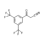 structure of CAS# 267880-81-9, 3-[3,5-Bis(Trifluoromethyl)Phenyl]-3-Oxopropanenitrile;3,5-Trifluromethylbenzoylacetonitrile;MFCD02260797