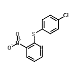 structure of CAS# 26820-31-5, 2-[(4-Chlorophenyl)Sulfanyl]-3-Nitropyridine;2-[(4-chlorophenyl)thio]-3-nitropyridine;MFCD00275701;Maybridge1_000980