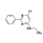 结构式 CAS# 26871-14-7, 6-氯-N-乙基-2-苯基-4-嘧啶胺
