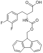 structure of CAS# 269396-60-3, Fmoc-(R)-3-Amino-4-(3,4-Difluoro-Phenyl)-Butyric Acid