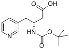 结构式 CAS# 269396-65-8, 叔丁氧羰基-(R)-3-氨基-4-(3-吡啶基)-丁酸