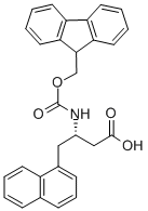 structure of CAS# 270063-38-2, Fmoc-(S)-3-Amino-4-(1-Naphthyl)-Butyric Acid;N-BETA-(9-FLUORENYLMETHOXYCARBONYL)-L-HOMO(1-NAPHTHYL)ALANINE;(S)-3-(Fmoc-Amino)-4-(1-Naphthyl)Butyric Acid;FMOC-(S)-3-AMINO-4-(1-NAPHTHYL)BUTANOIC ACID