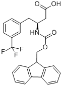 结构式 CAS# 270065-78-6, 芴甲氧羰基-(S)-3-氨基-4-(3-三氟甲基-苯基)-丁酸