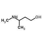 结构式 CAS# 2704-55-4, 3-(甲基氨基)-1-丁醇