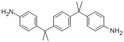 structure of CAS# 2716-10-1, 4-[2-[4-[2-(4-Aminophenyl)Propan-2-Yl]Phenyl]Propan-2-Yl]Aniline;4-[1-[4-[1-(4-Aminophenyl)-1-Methyl-Ethyl]Phenyl]-1-Methyl-Ethyl]Aniline;4-[1-[4-[1-(4-Aminophenyl)-1-Methylethyl]Phenyl]-1-Methylethyl]Aniline;[4-[1-[4-[1-(4-Aminophenyl)-1-Methyl-Ethyl]Phenyl]-1-Methyl-Ethyl]Phenyl]Amine