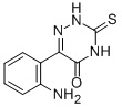 structure of CAS# 27161-64-4, 6-(2-Amino-Phenyl)-3-Thioxo-3,4-Dihydro-2H-[1,2,4]Triazin-5-One;6-(2-Aminophenyl)-3-Thioxo-2H-1,2,4-Triazin-5-One;Oprea1_805683;Cbdive_005310