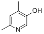 structure of CAS# 27296-77-1, 4,6-Dimethyl-3-Pyridinol;4,6-Dimethylpyridin-3-Ol, 5-Hydroxy-2,4-Lutidine;2,4-Dimethyl-5-Hydroxypyridine 97%;3-HYDROXY-4,6-DIMETHYLPYRIDINE