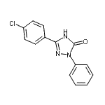 structure of CAS# 27423-54-7, 5-(4-Chlorophenyl)-2-Phenyl-1,2-Dihydro-3H-1,2,4-Triazol-3-One;5-(4-Chlorophenyl)-1,2-dihydro-2-phenyl-3H-1,2,4-;5-(4-Chlo<wbr>rophenyl)<wbr>-1,2-dihy<wbr>dro-2-phe<wbr>nyl-3H-1,<wbr>2,4-triaz<wbr>ol-3-one;triazol-3-one