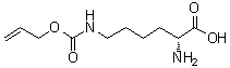 structure of CAS# 274260-42-3, (R)-6-(((Allyloxy)carbonyl)amino)-2-aminohexanoic acid