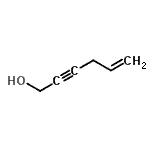 结构式 CAS# 2749-86-2, 5-己烯-2-炔-1-醇