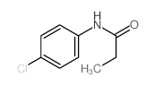 结构式 CAS# 2759-54-8, N-(4-氯苯基)丙酰胺