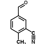 structure of CAS# 27613-36-1, 5-Formyl-2-Methylbenzonitrile;5-formyl-2-methylbenzenecarbonitrile;MFCD12197728