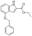 结构式 CAS# 27737-55-9, 4-(苯基甲氧基)-1H-吲哚-2-羧酸乙酯