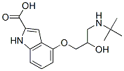 CAS 登录号:27748-04-5, 4-(3-叔-丁基氨基-2-羟基丙氧基)-2-羧基吲哚
