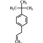 结构式 CAS# 27798-45-4, 1-烯丙基-4-(2-甲基-2-丙基)苯