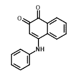 structure of CAS# 27828-56-4, 4-Anilino-1,2-Naphthalenedione;1,2-Naphthoquinone, 4-anilino-,;1,4-Naphthoquinone imine, 2-hydroxy-N-phenyl-;4-anilino-1,2-naphthalenedione