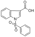 结构式 CAS# 278593-17-2, 1-(苯磺酰基)-1H-吲哚-3-羧酸
