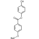 structure of CAS# 28099-28-7, 4-Hydroxyphenyl 4-Methoxybenzoate;4-hydroxyphenyl 4-methoxybenzoate;4-HYDROXYPHENYL4-METHOXYBENZOATE;4-Methoxy-benzoic acid 4-hydroxy-phenyl ester