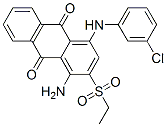 CAS 登录号：28252-15-5， 1-氨基-4-[(3-氯苯基)氨基]-2-(乙基磺酰基)蒽醌