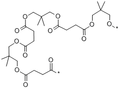 结构式 CAS# 28257-92-3, 聚新戊二醇琥珀酸酯