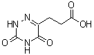 structure of CAS# 28280-67-3, 3-(3,5-Dioxo-2,3,4,5-Tetrahydro-1,2,4-Triazin-6-Yl)Propanoic Acid;3-(3,5-dihydroxy-1,2,4-triazin-6-yl)propanoic acid;3-(3,5-Di<wbr>oxo-2,3,4<wbr>,5-tetrah<wbr>ydro-[1,2<wbr>,4]triazi<wbr>n-6-yl)-p<wbr>ropionic <wbr>acid;3-(3,5-dioxo-2H,4H-1,2,4-triazin-6-yl)propanoic acid