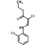 结构式 CAS# 28317-49-9, 乙基(2E)-氯[(2-氯苯基)亚肼基]乙酸酯