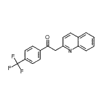structure of CAS# 283597-72-8, 2-(2-Quinolinyl)-1-[4-(Trifluoromethyl)Phenyl]Ethanone;2-(2-quinolyl)-1-[4-(trifluoromethyl)phenyl]ethan-1-one;2-(quinolin-2-yl)-1-(4-(trifluoromethyl)phenyl)ethanone;2-pyrrolidin-1-ylimidazo[1,2-a]pyridine-3-carbaldehyde