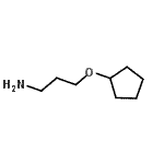 structure of CAS# 2839-90-9, 3-(Cyclopentyloxy)-1-Propanamine;(3-aminopropoxy)cyclopentane;[3-(cyclopentyloxy)propyl]amine;3-(cyclopentyloxy)-1-propanamine