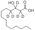structure of CAS# 284487-60-1, DL-3-Hydroxytetradecanoic Acid-2,2,3,4,4-D5
