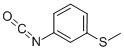 structure of CAS# 28479-19-8, 3-(Methylthio)Phenyl Isocyanate;1-Isocyanato-3-Methylsulfanyl-Benzene;1-Isocyanato-3-(Methylthio)Benzene;3-(Methylthio)Phenyl Isocyanate