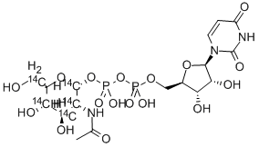 CAS#: 28508-02-3， Uridine Diphosphate N-Acetyl-D-Glucosamine, [Glucosamine-14C]
