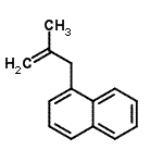 结构式 CAS# 28530-21-4, 1-(2-甲基丙-2-烯基)萘