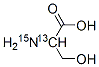 structure of CAS# 285977-90-4, L-Serine-2-13C-15N