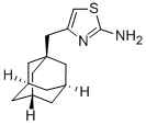 structure of CAS# 28599-72-6, 4-(Tricyclo[3.3.1.1(3,7)]Dec-1-Ylmethyl)-2-Thiazolamine;4-(1-Adamantylmethyl)Thiazol-2-Amine;4-(1-Adamantylmethyl)-2-Thiazolamine;[4-(1-Adamantylmethyl)Thiazol-2-Yl]Amine
