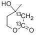 structure of CAS# 287111-36-8, Mevalonic-1,2-13C2 Acid Lactone