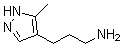 结构式 CAS# 28739-42-6, 3-(5-甲基-1H-吡唑-4-基)-1-丙胺