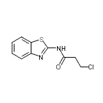 structure of CAS# 2877-36-3, N-(1,3-Benzothiazol-2-Yl)-3-Chloropropanamide;MFCD01213665;N-(1,3-benzothiazol-2-yl)-3-chloropropanamide;N-1,3-benzothiazol-2-yl-3-chloropropanamide
