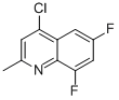 structure of CAS# 288151-31-5, 4-Chloro-6,8-Difluoro-2-Methyl-Quinoline;4-CHLORO-6,8-DIFLUORO-2-METHYL-QUINOLINE