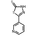 structure of CAS# 28819-38-7, 5-(3-Pyridinyl)-1,3,4-Thiadiazole-2(3H)-Thione;5-(3-pyridyl)-1,3,4-thiadiazole-2-thiol;5-(pyridin-3-yl)-1,3,4-thiadiazole-2-thiol;5-pyridin-3-yl-1,3,4-thiadiazole-2-thiol