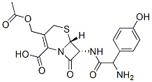CAS 登录号：28894-60-2， [6R-[6alpha,7beta(R*)]]-3-(乙酰氧基甲基)-7-[氨基(4-羟基苯基)乙酰氨基]-8-氧代-5-硫杂-1-氮杂双环[4.2.0]辛-2-烯-2-羧酸