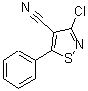 structure of CAS# 28989-23-3, 3-Chloro-5-Phenyl-1,2-Thiazole-4-Carbonitrile;3-chloro-5-phenylisothiazole-4-carbonitrile;3-CHLORO-5-PHENYLISOTHIAZOLE-4-CARBONITRILE,97;MFCD00046083