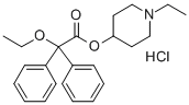 CAS 登录号：2909-91-3， 2,2-二苯基-2-乙氧基乙酸(1-乙基-4-哌啶基)酯盐酸盐