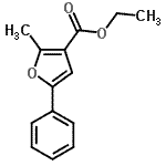 结构式 CAS# 29113-64-2, 乙基2-甲基-5-苯基-3-糠酸酯